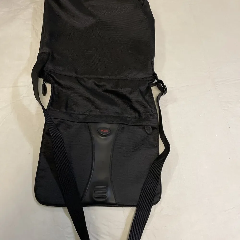 Tumi Alpha Bravo Barton Flap Crossbody Carry Bag Nylon Black